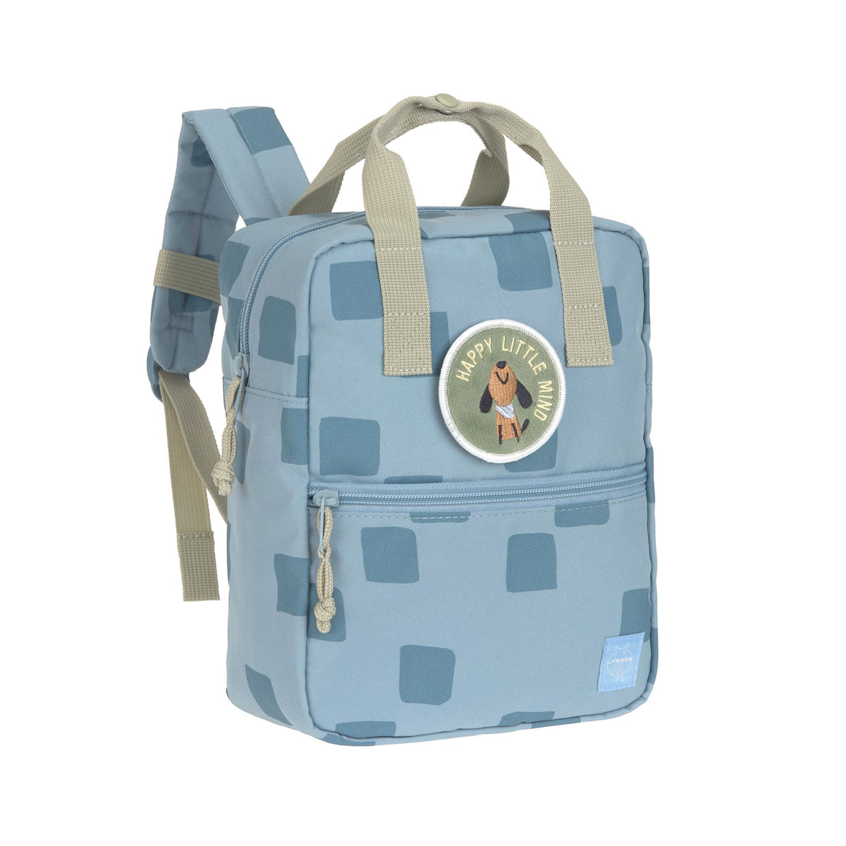Kindergartenrucksack Square - Pattern Party, Blau
