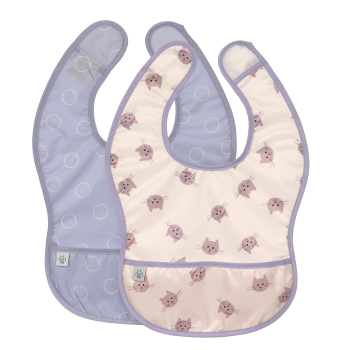 Lätzchen mit Auffangschutz (2 Stk) - Tiny Team, Katze