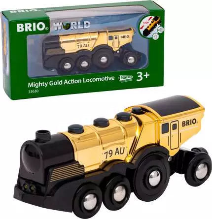 BRIO World - Goldene Batterielok mit Licht und Sound