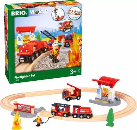 BRIO World - Bahn Feuerwehr Set