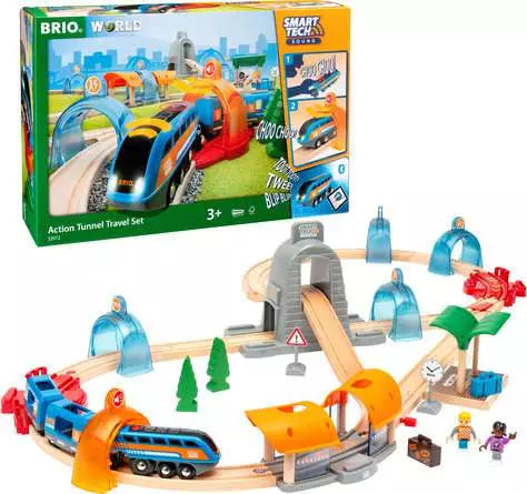BRIO Smart Tech Sound - Action Tunnel Reisezug Set