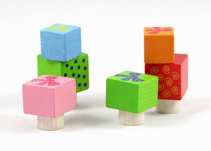 Stecker Päckchenstapel blau / grün