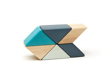 Laden Sie das Bild in den Galerie-Viewer, Tegu Magnetisches Holzprisma blau 6 Teile
